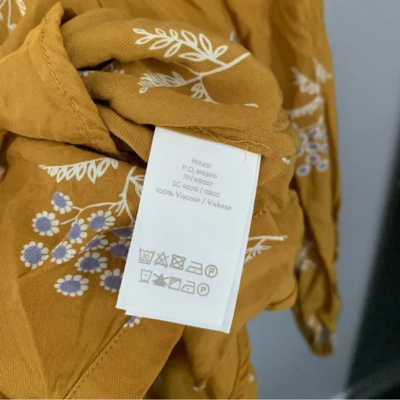 Boden Mustard & Blue Floral Blouse - Picture 4 of 7